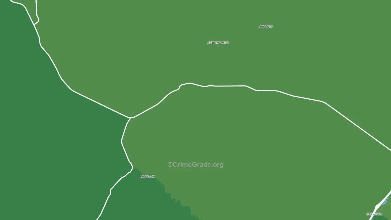 Bannack, MT Map of Vehicle Theft Rates