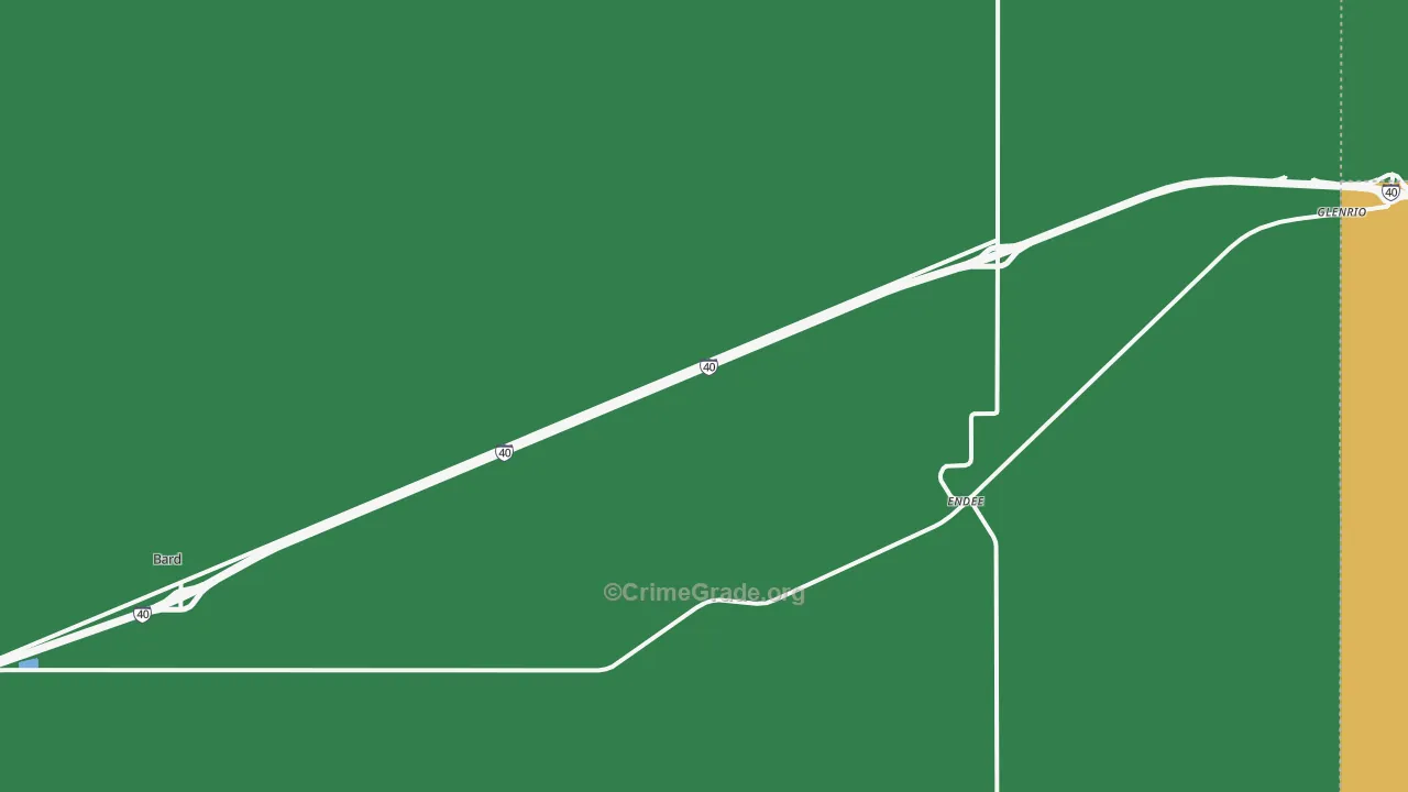 Bard, NM Map of Vehicle Theft Rates