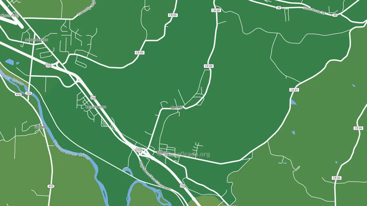 Barnhill, OH Map of Vehicle Theft Rates
