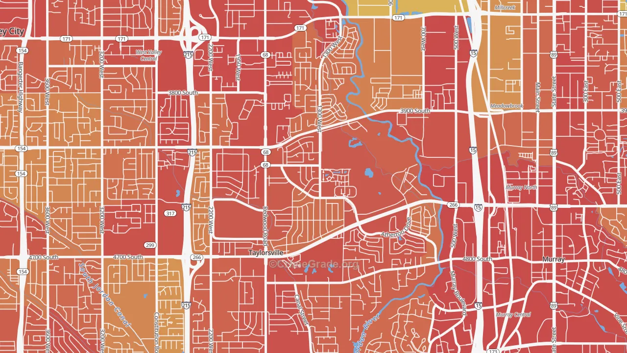 Barrington Park, Taylorsville, UT Map of Vehicle Theft Rates