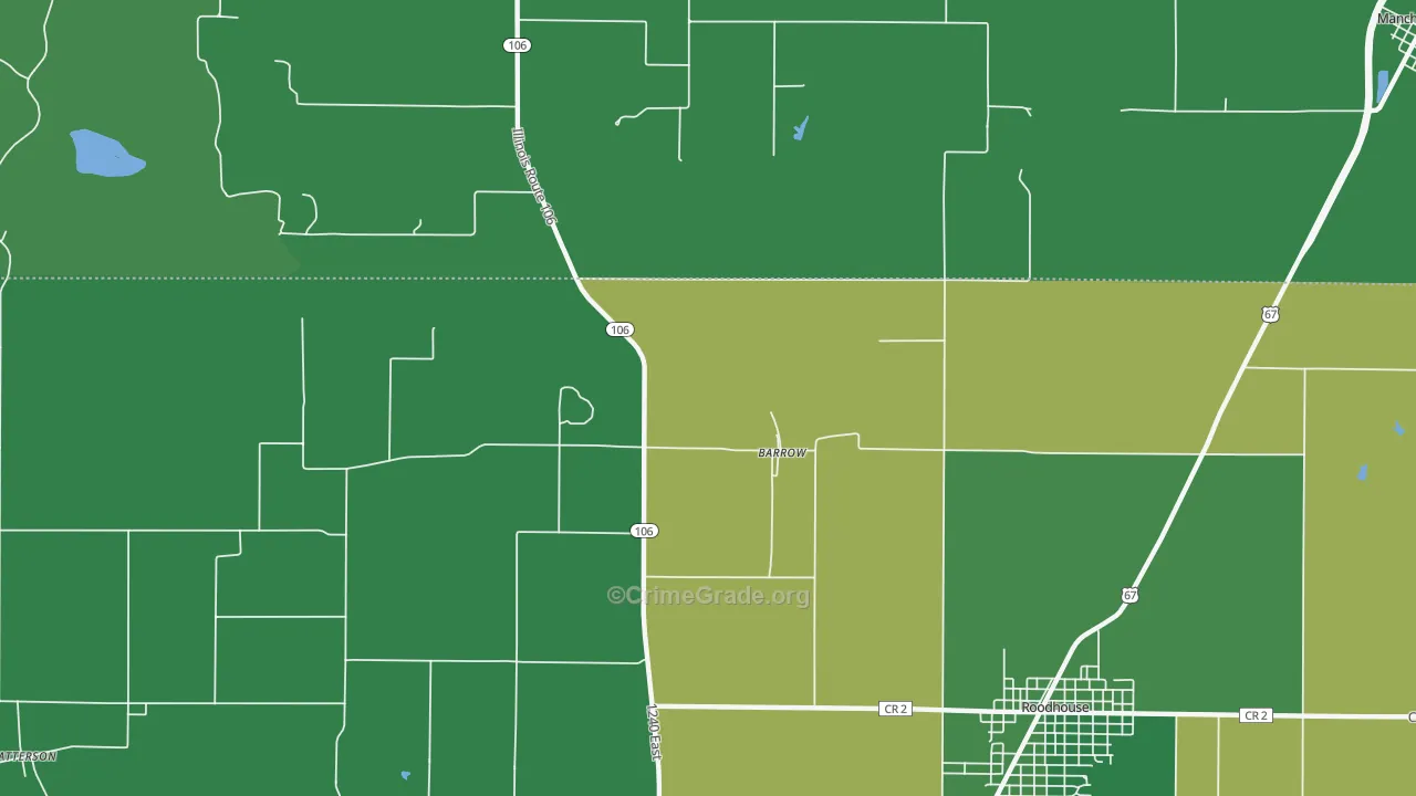 Barrow, IL Map of Vehicle Theft Rates