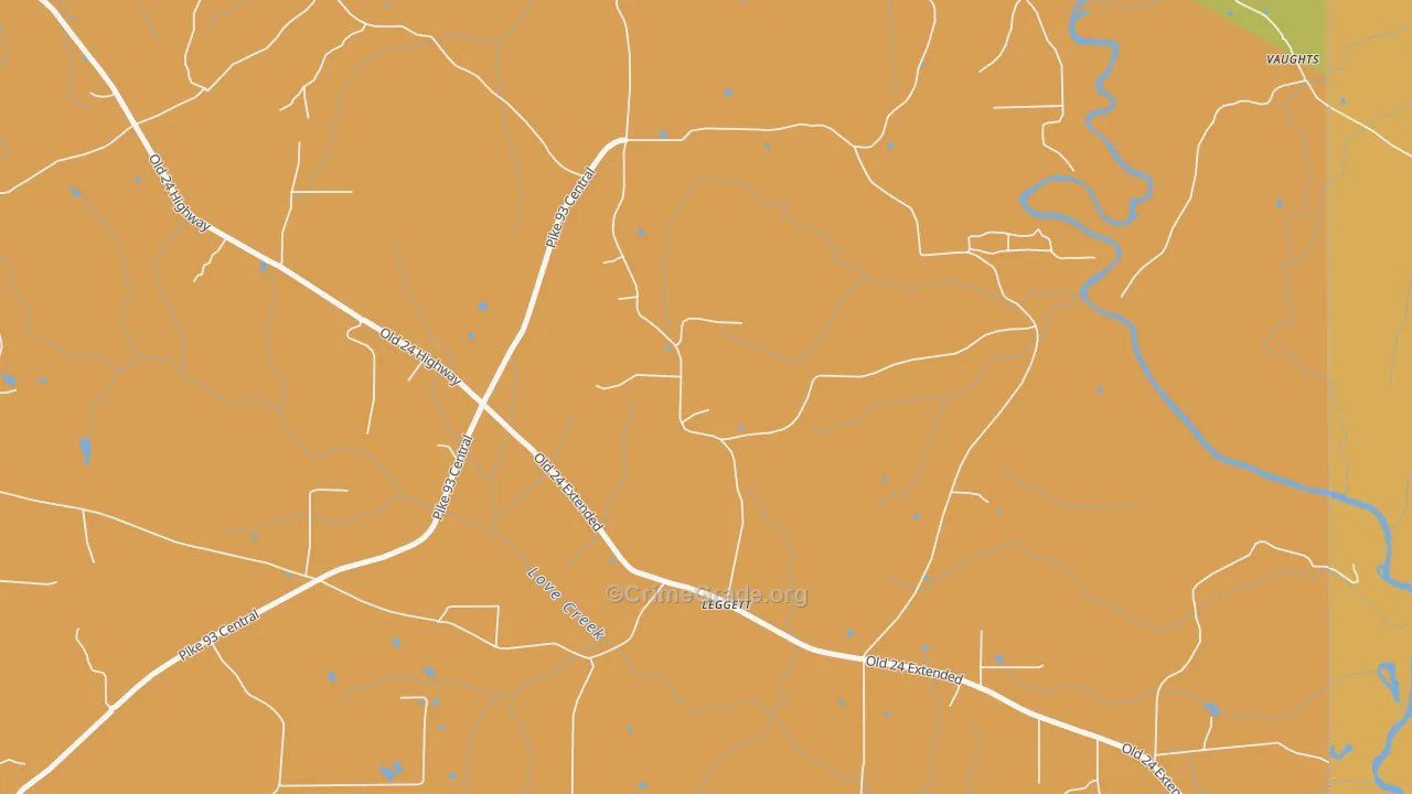 Barto, MS Map of Vehicle Theft Rates