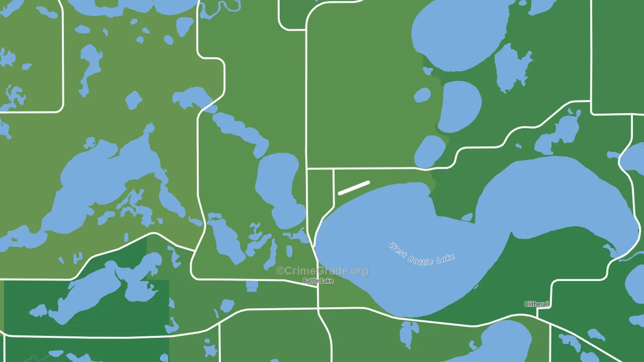 Battle Lake, MN Map of Vehicle Theft Rates