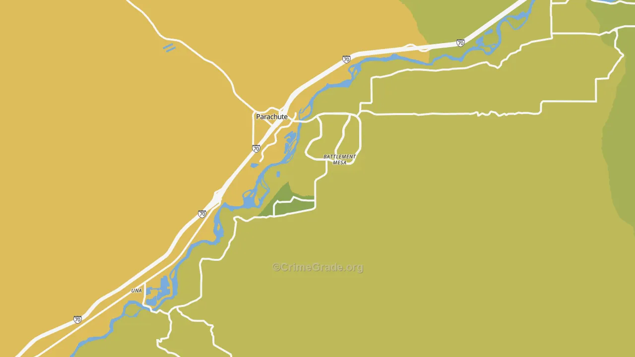 Battlement Mesa, CO Map of Vehicle Theft Rates