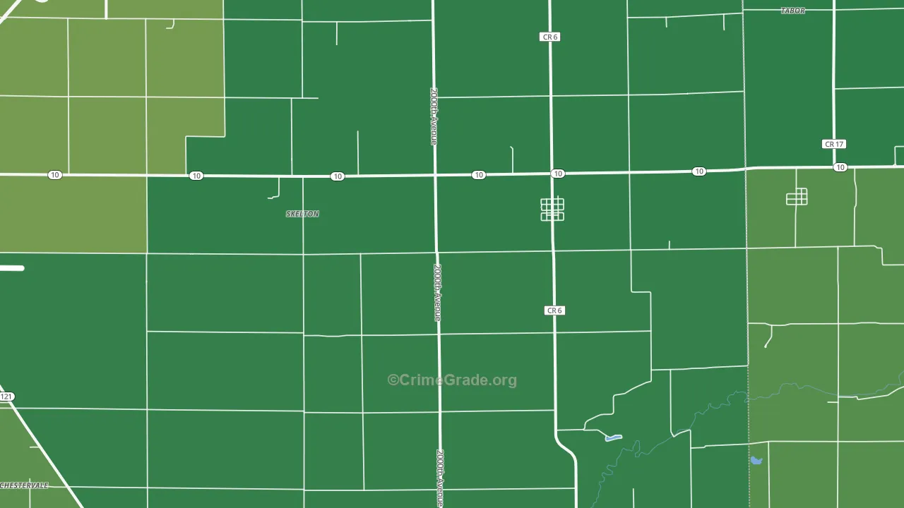 Beason, IL Map of Vehicle Theft Rates