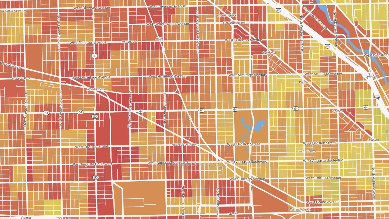 Beat 2535, Chicago, IL Map of Vehicle Theft Rates