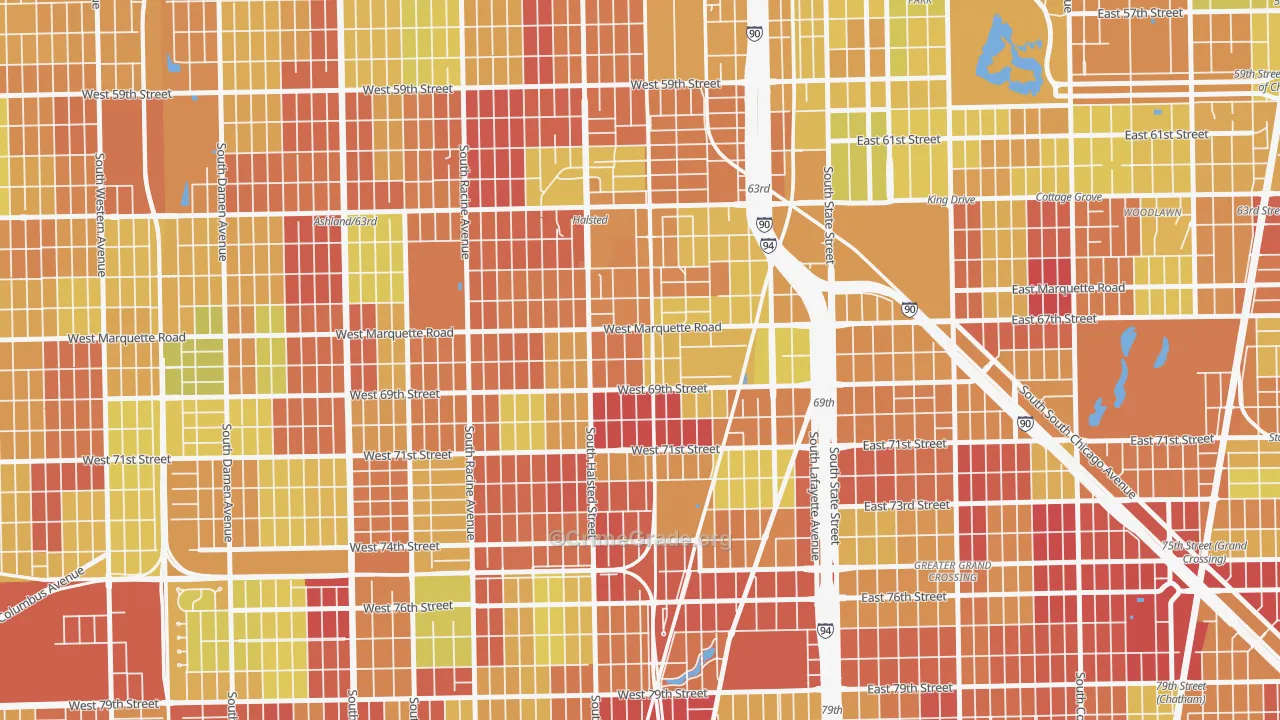 Becks Park, Chicago, IL Map of Vehicle Theft Rates
