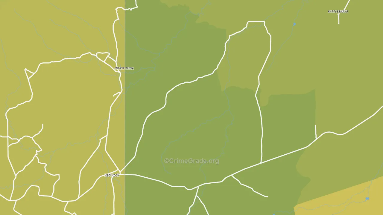 Beclabito, NM Map of Vehicle Theft Rates