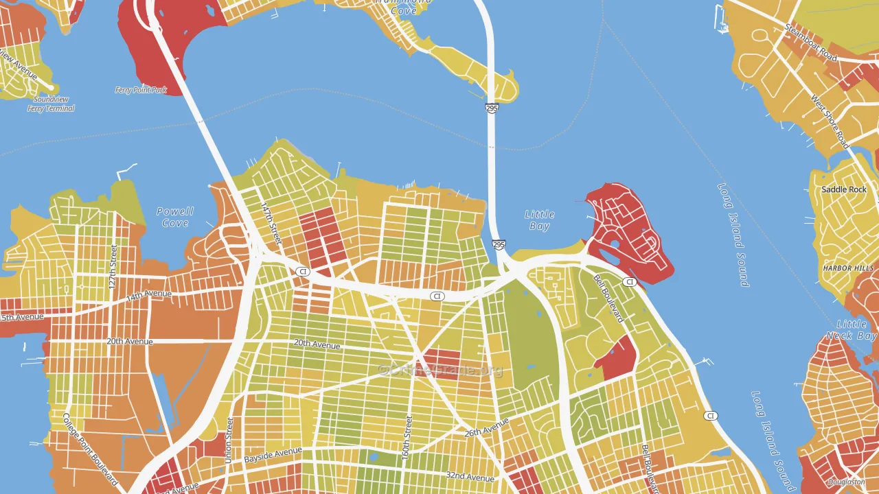 Beechhurst, Queens, NY Map of Vehicle Theft Rates