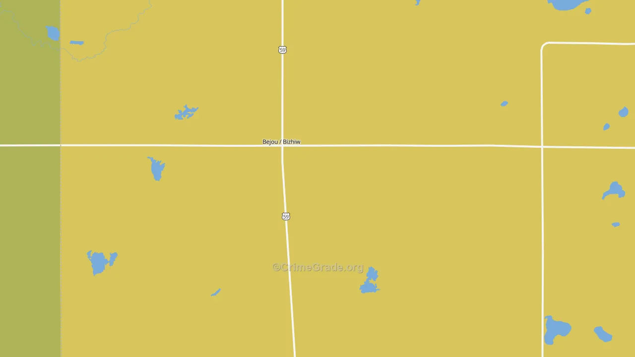 Bejou, MN Map of Vehicle Theft Rates