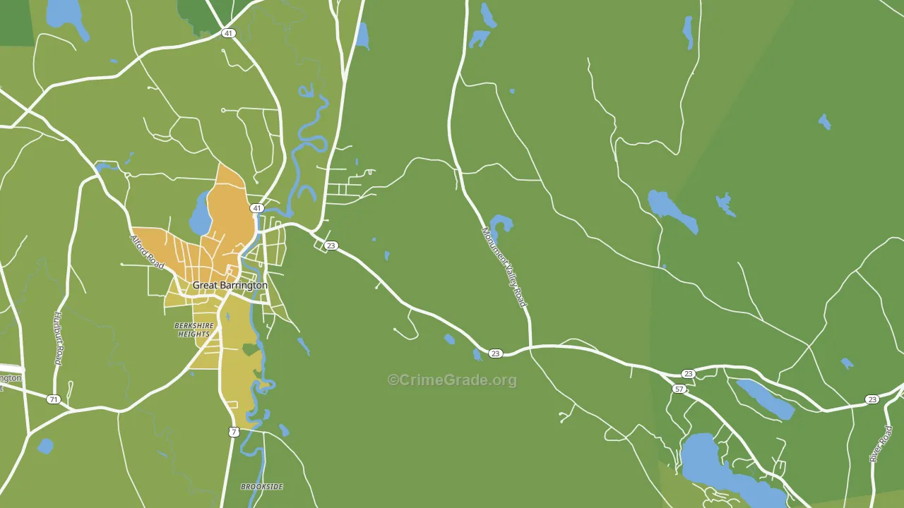 Belcher Square, MA Map of Vehicle Theft Rates