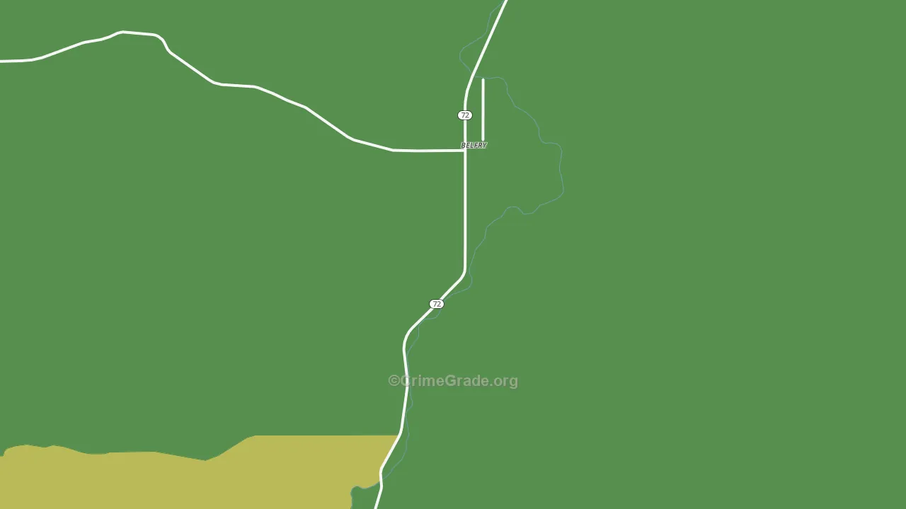 Belfry, MT Map of Vehicle Theft Rates