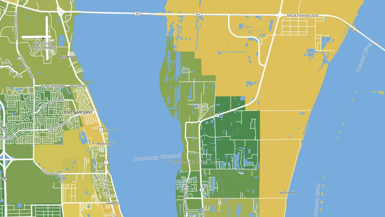Bellwood, FL Map of Vehicle Theft Rates