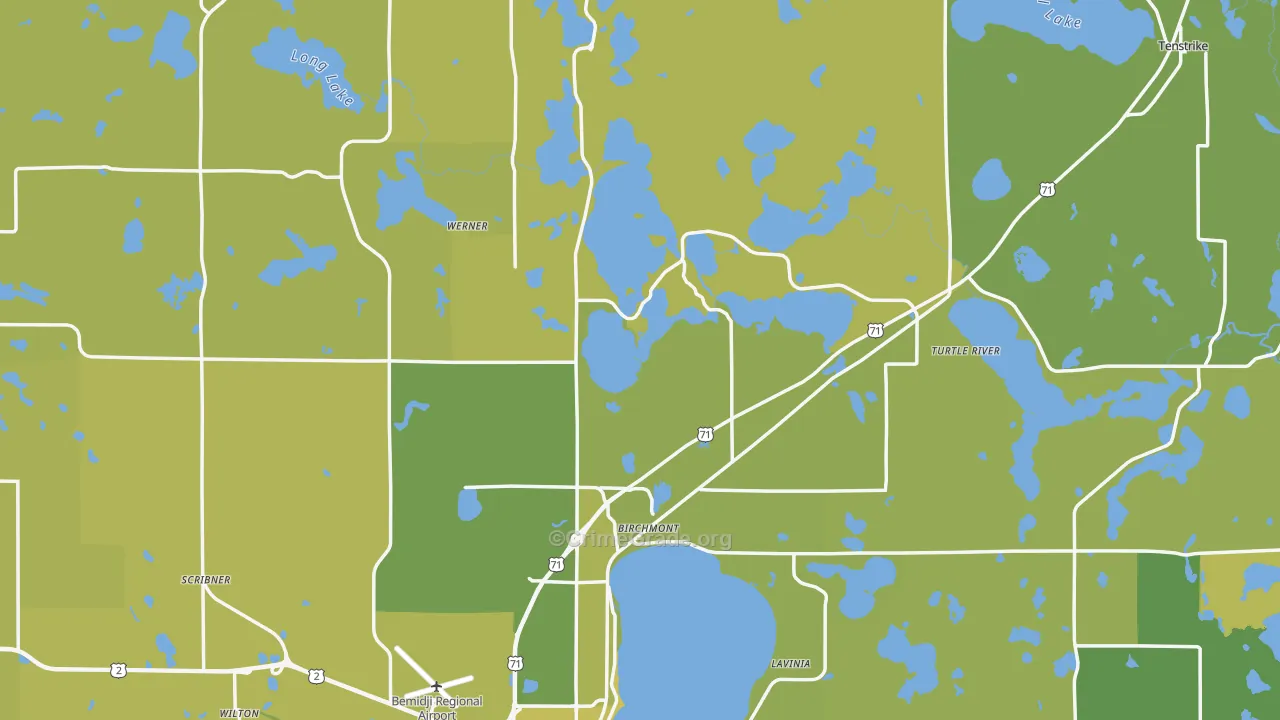 Beltrami County, MN Map of Vehicle Theft Rates