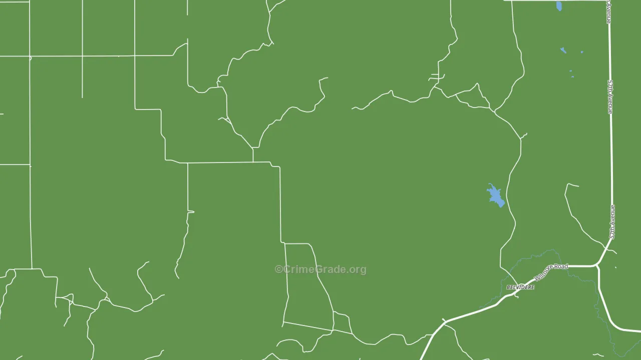 Belvidere, KS Map of Vehicle Theft Rates