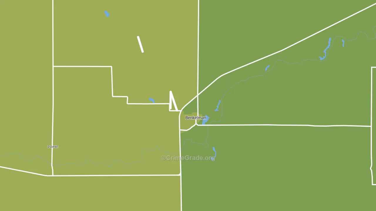 Benkelman, NE Map of Vehicle Theft Rates