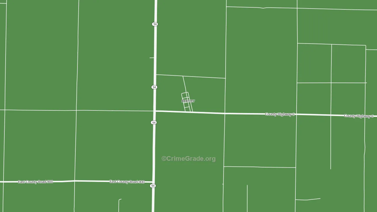 Bentley, IL Map of Vehicle Theft Rates