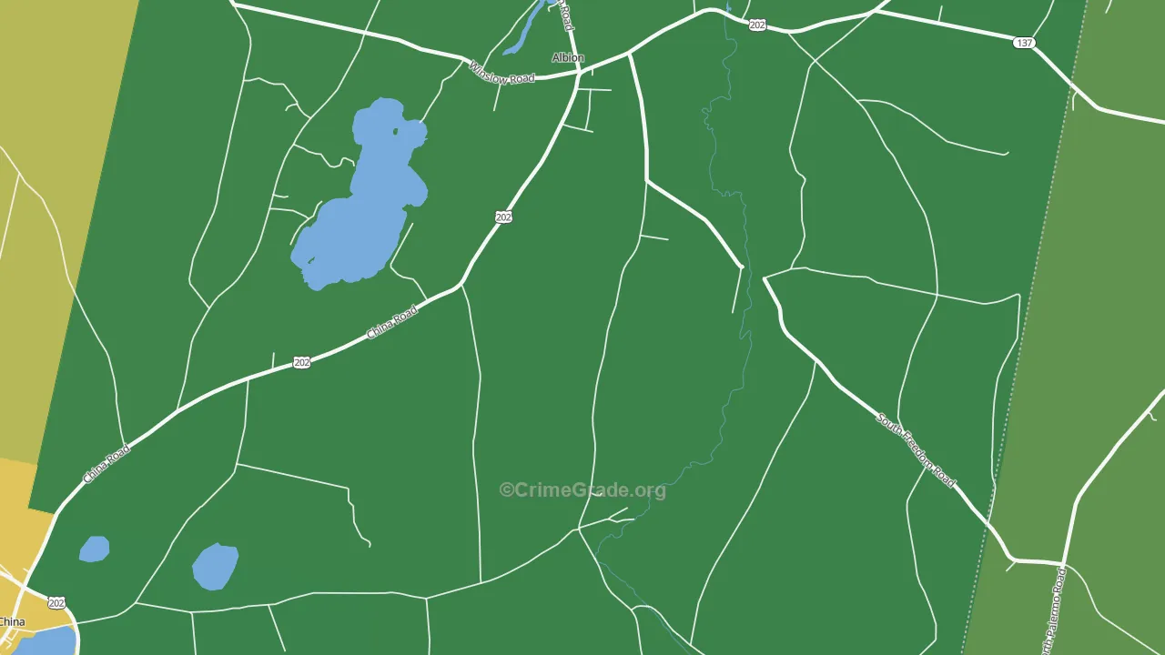Benton, ME Map of Vehicle Theft Rates