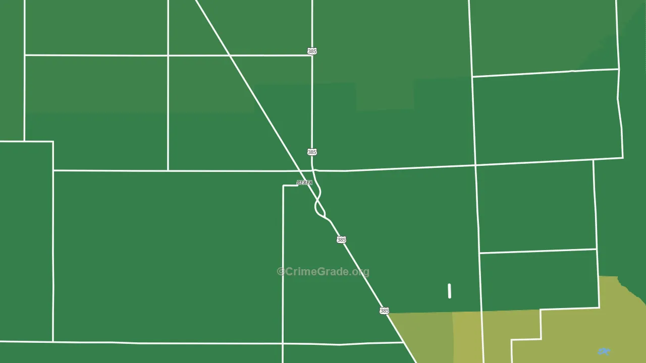 Berea, NE Map of Vehicle Theft Rates