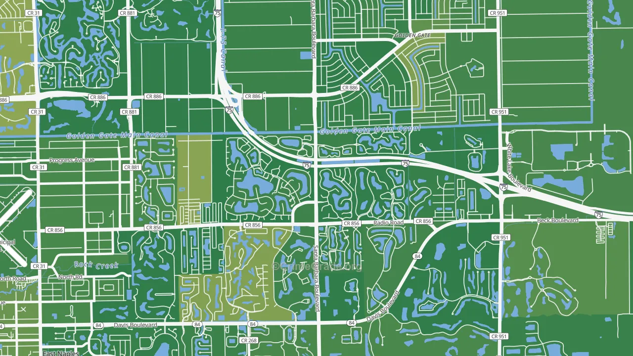 Berkshire Lakes, Naples, FL Map of Vehicle Theft Rates