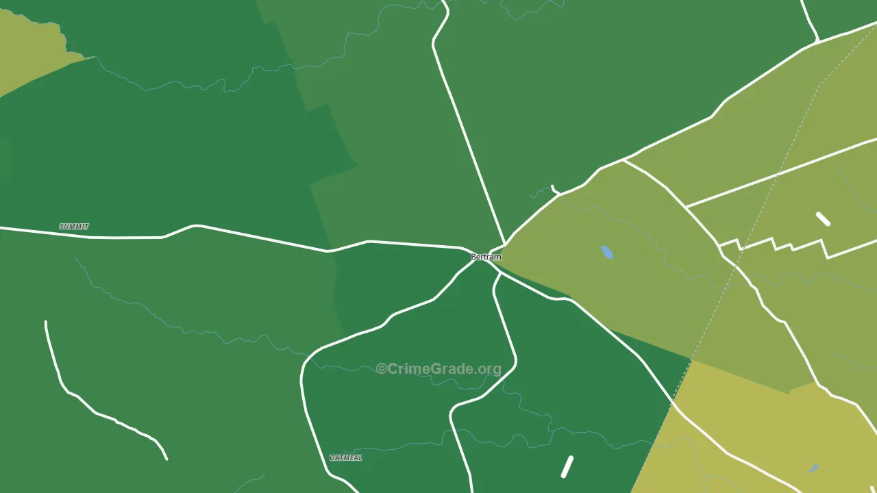 Bertram, TX Map of Vehicle Theft Rates