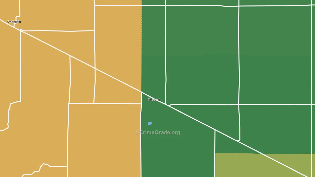 Bertrand, NE Map of Vehicle Theft Rates