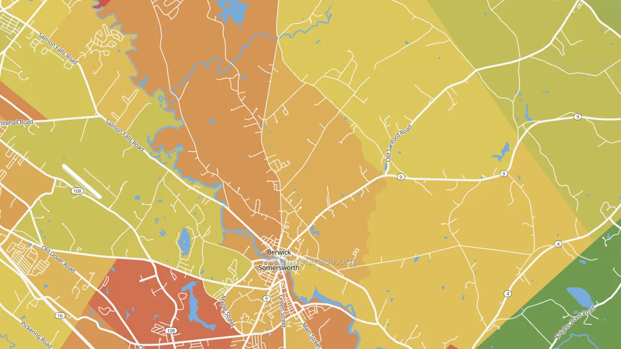 Berwick, ME Map of Vehicle Theft Rates