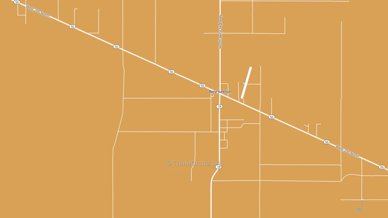 Beryl Junction, UT Map of Vehicle Theft Rates