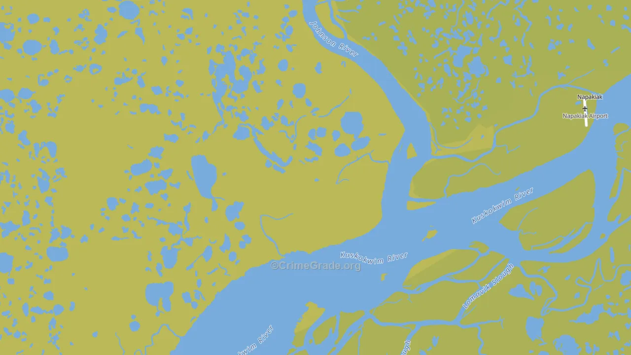 Bethel Census Area, AK Map of Vehicle Theft Rates