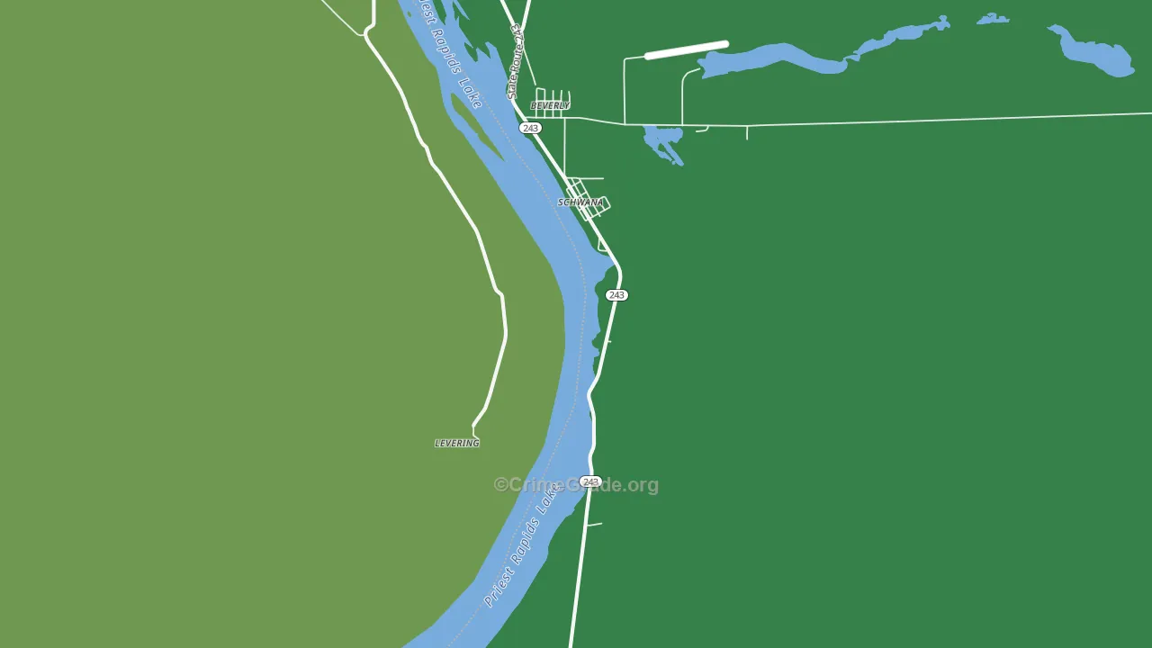 Beverly, WA Map of Vehicle Theft Rates