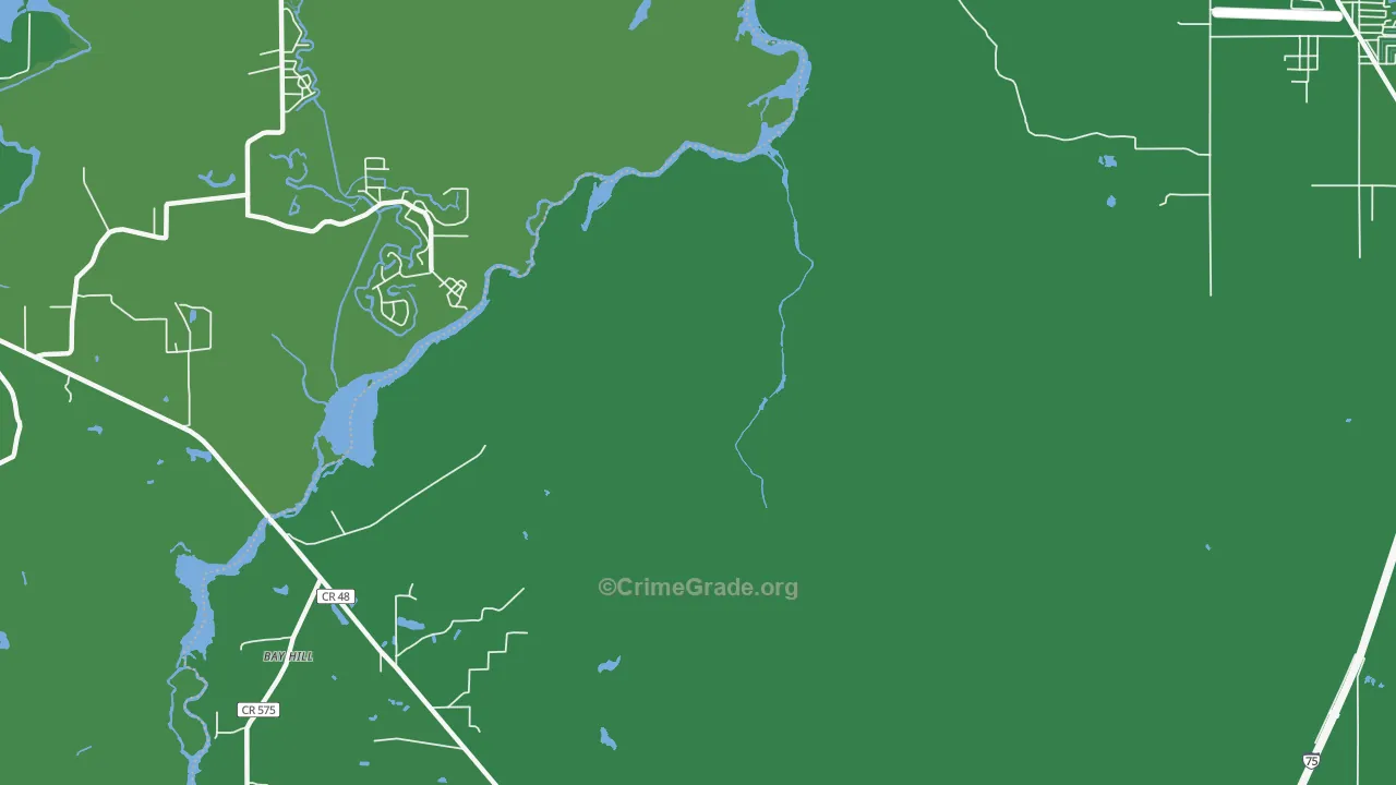Bevilles Corner, FL Map of Vehicle Theft Rates