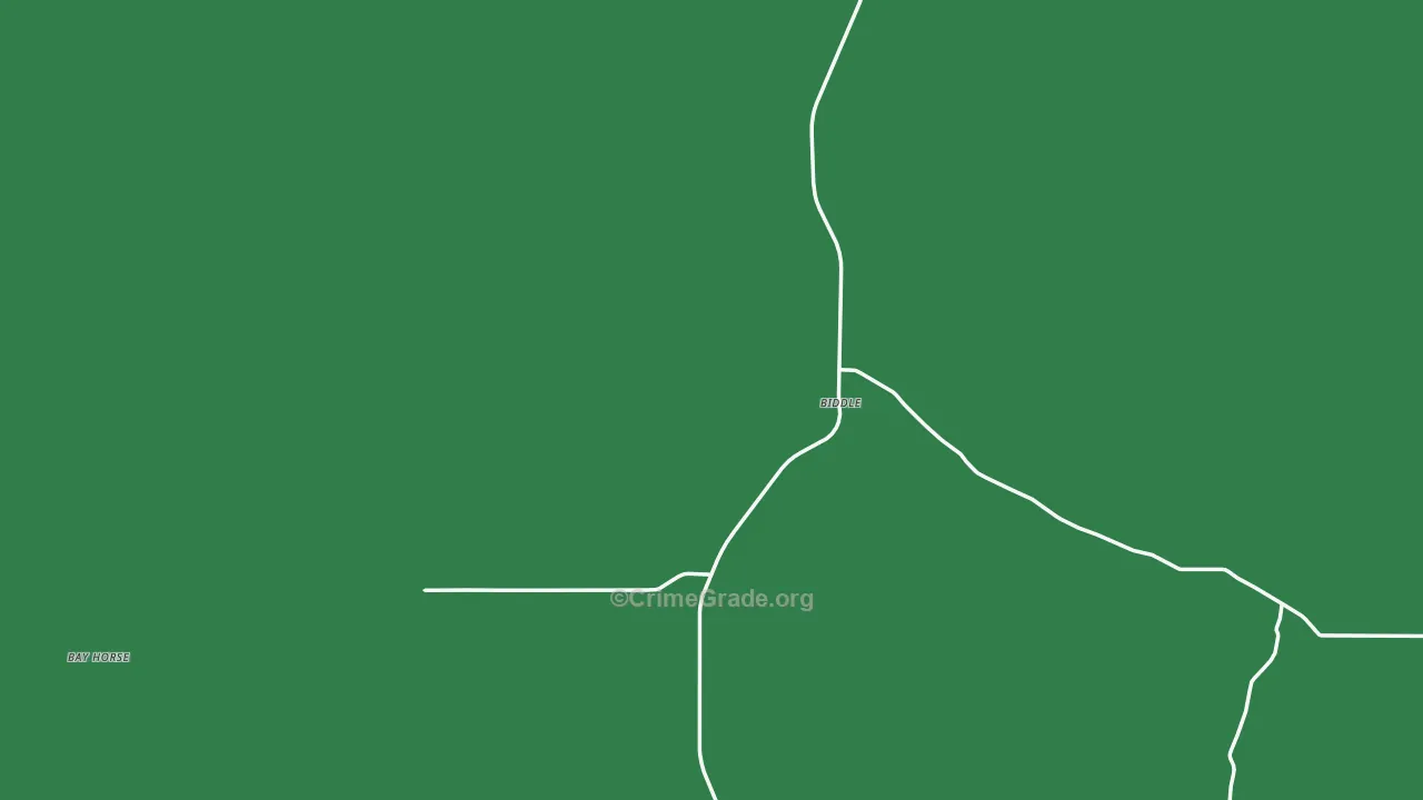 Biddle, MT Map of Vehicle Theft Rates