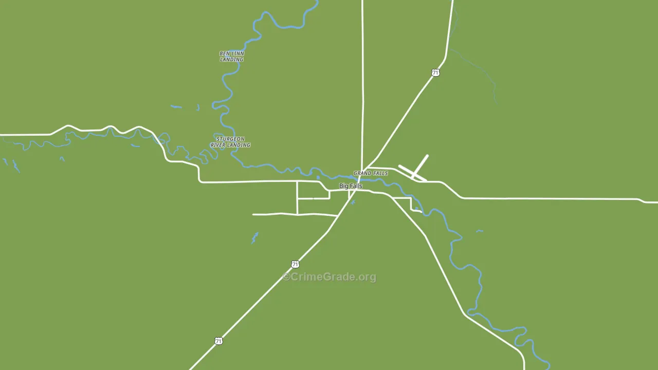 Big Falls, MN Map of Vehicle Theft Rates