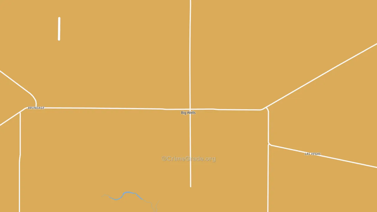 Big Wells, TX Map of Vehicle Theft Rates