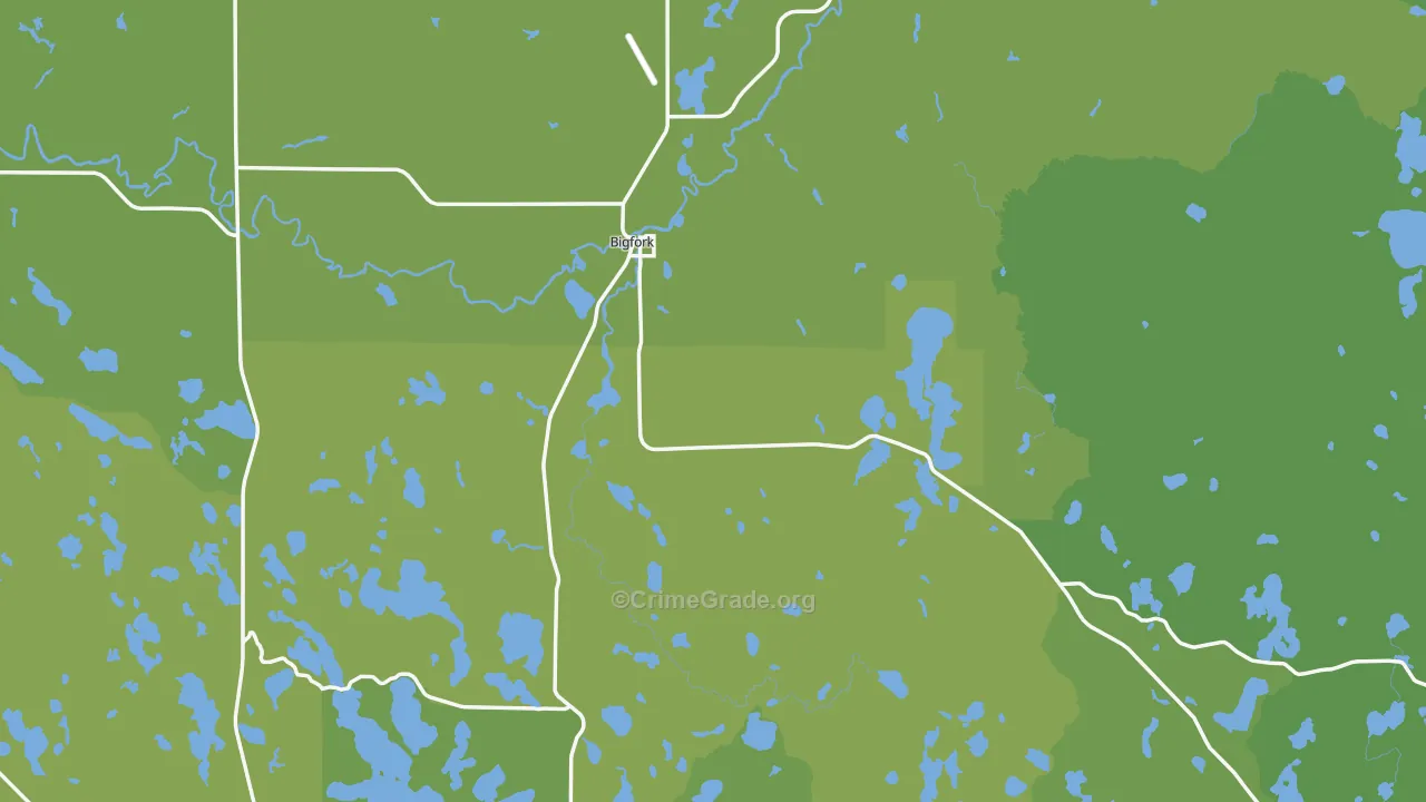 Bigfork, MN Map of Vehicle Theft Rates