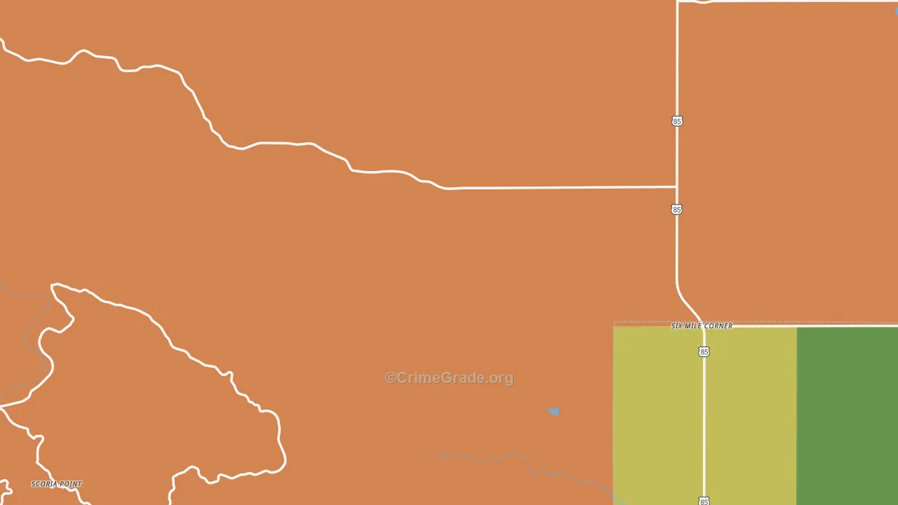 Billings County, ND Map of Vehicle Theft Rates