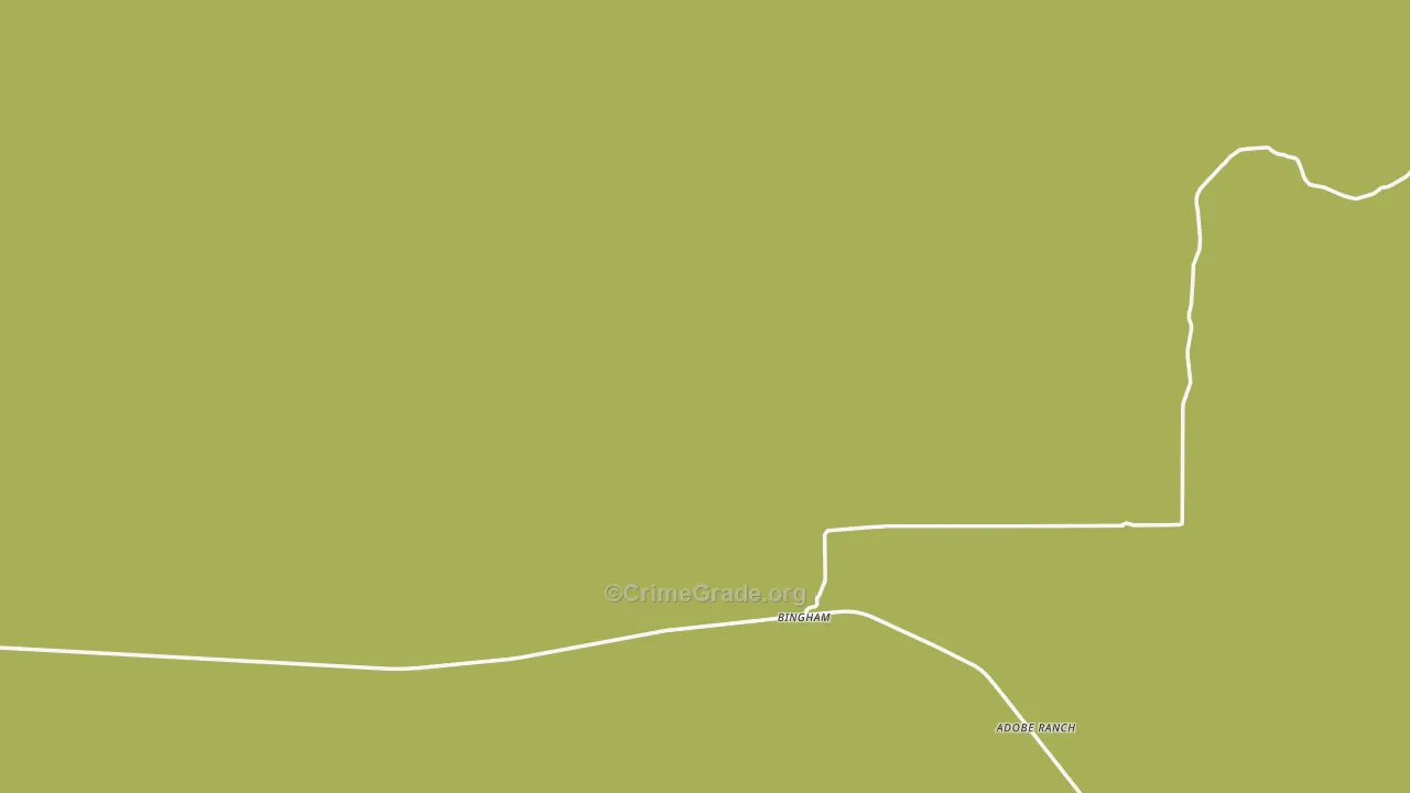 Bingham, NM Map of Vehicle Theft Rates