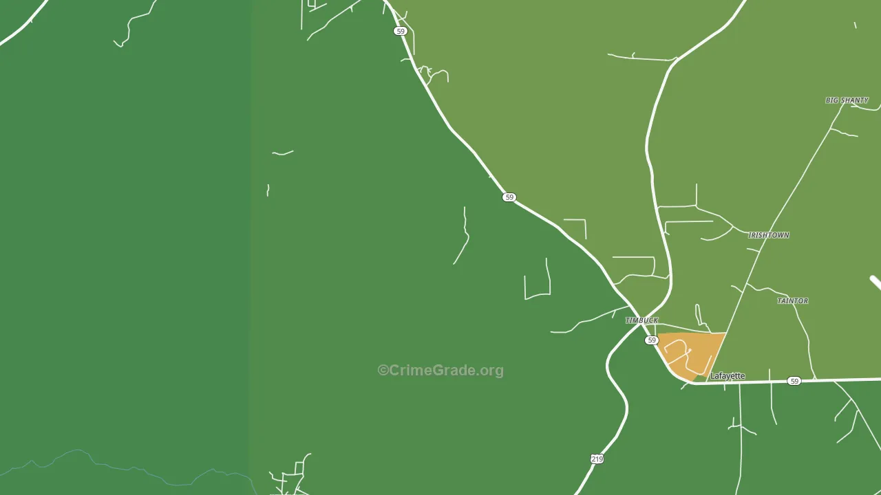 Bingham, PA Map of Vehicle Theft Rates