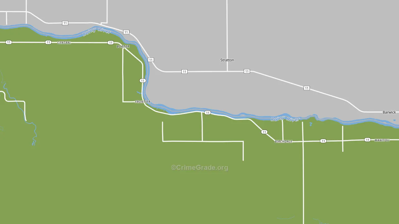 Birchdale, MN Map of Vehicle Theft Rates