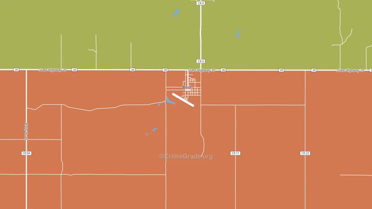 Bison, SD Map of Vehicle Theft Rates