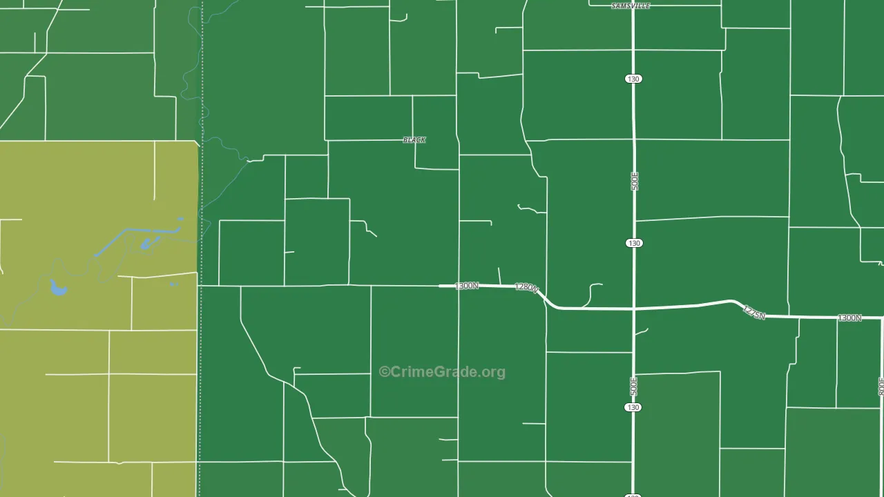 Black, IL Map of Vehicle Theft Rates