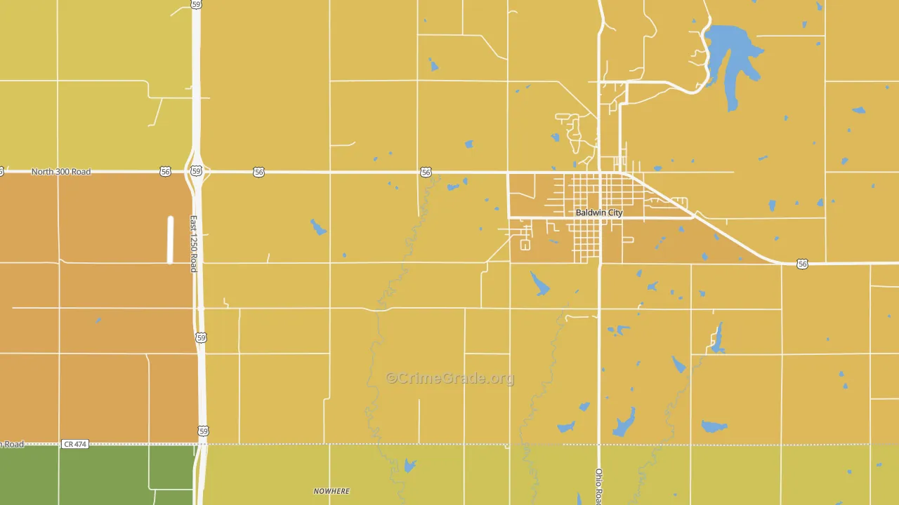 Black Jack, KS Map of Vehicle Theft Rates