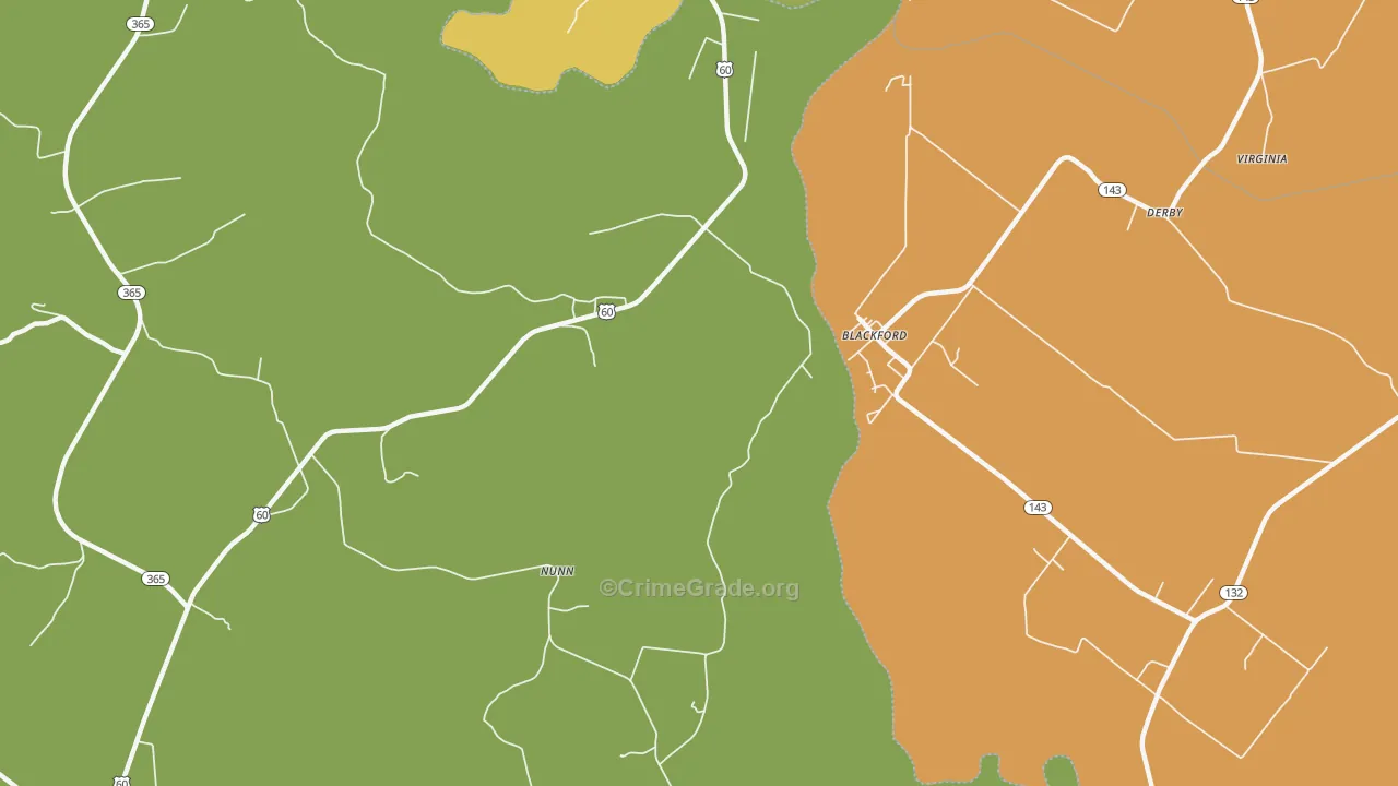 Blackford, KY Map of Vehicle Theft Rates