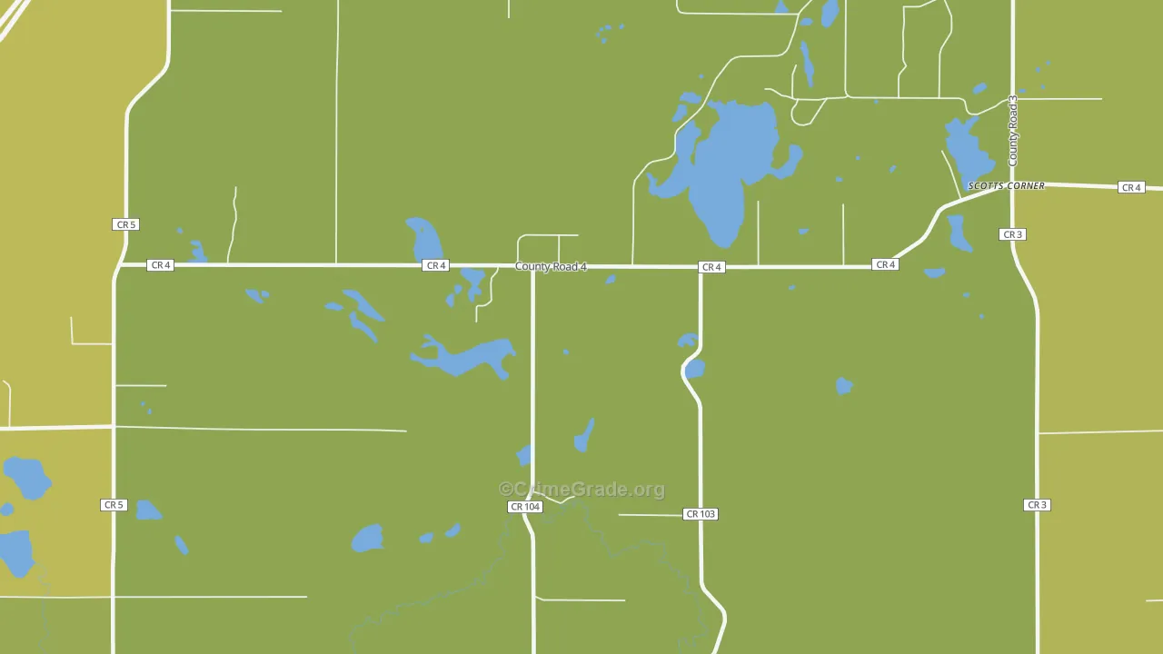Blackhoof, MN Map of Vehicle Theft Rates