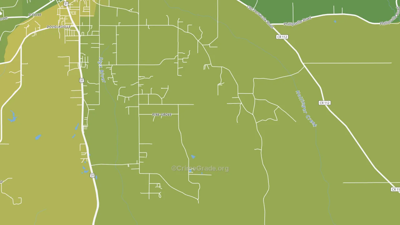 Blacksher, AL Map of Vehicle Theft Rates