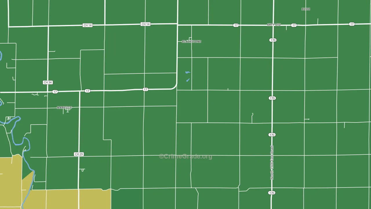 Blackstone, IL Map of Vehicle Theft Rates