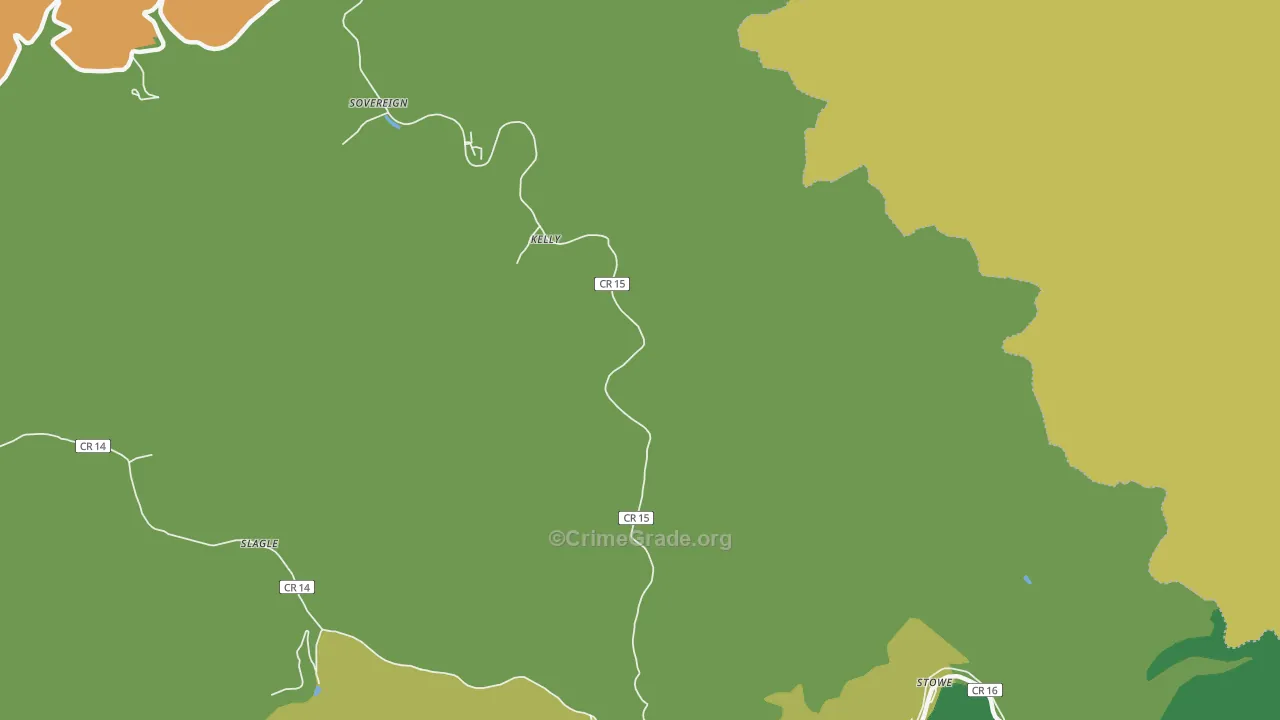 Blair, WV Map of Vehicle Theft Rates