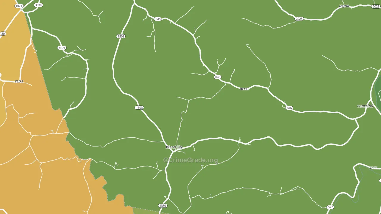 Blake, KY Map of Vehicle Theft Rates
