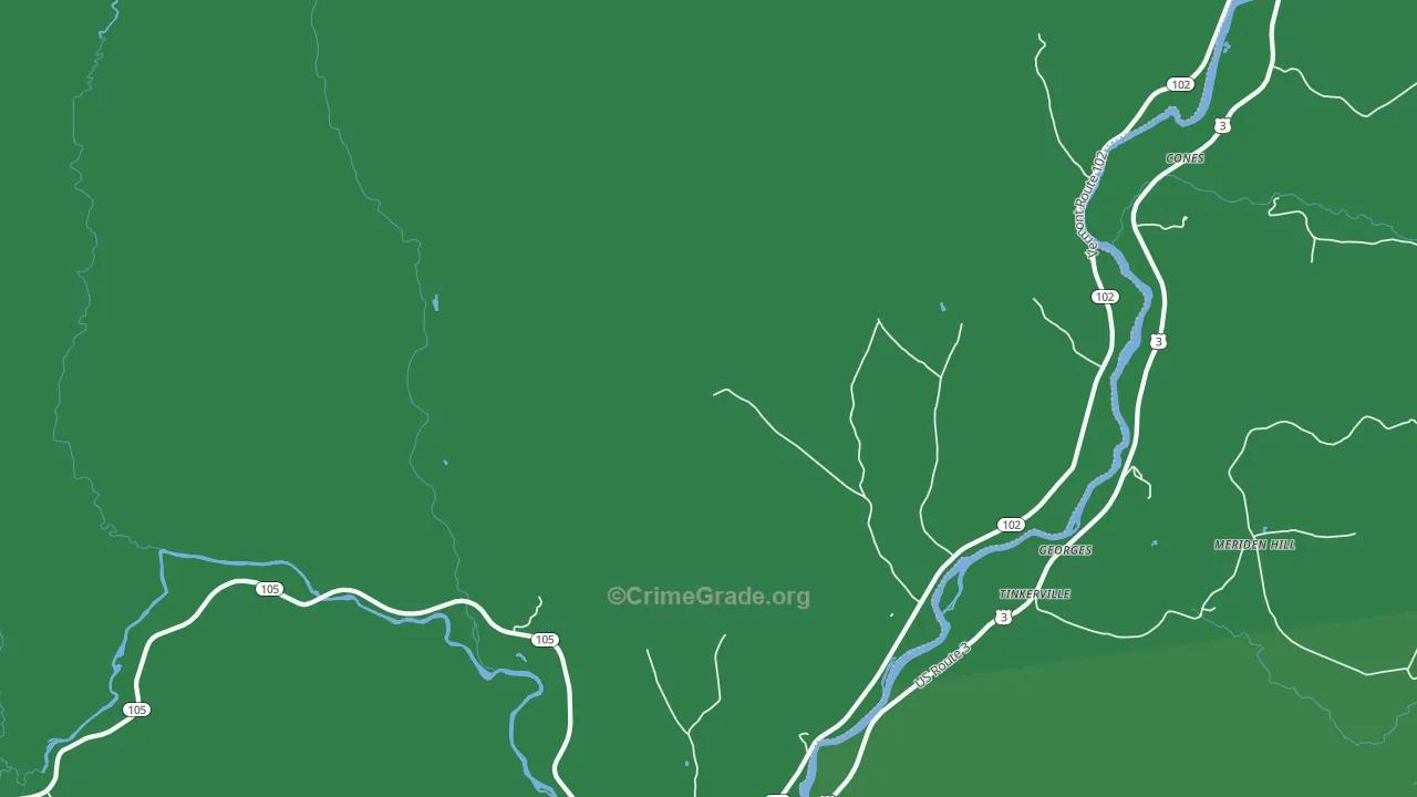 Bloomfield, VT Map of Vehicle Theft Rates