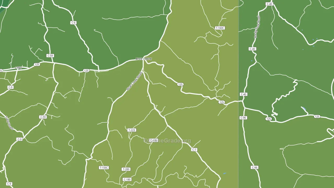 Blue Creek, OH Map of Vehicle Theft Rates